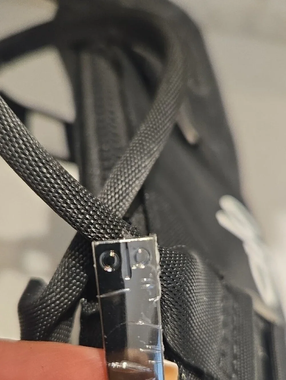 ALO Yoga Black Mesh Toiletry Bag with Top Handles